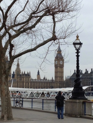 classic scene of parliament from the south bank