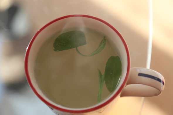 a few tender green leaves in boiled water releases the essential oils
